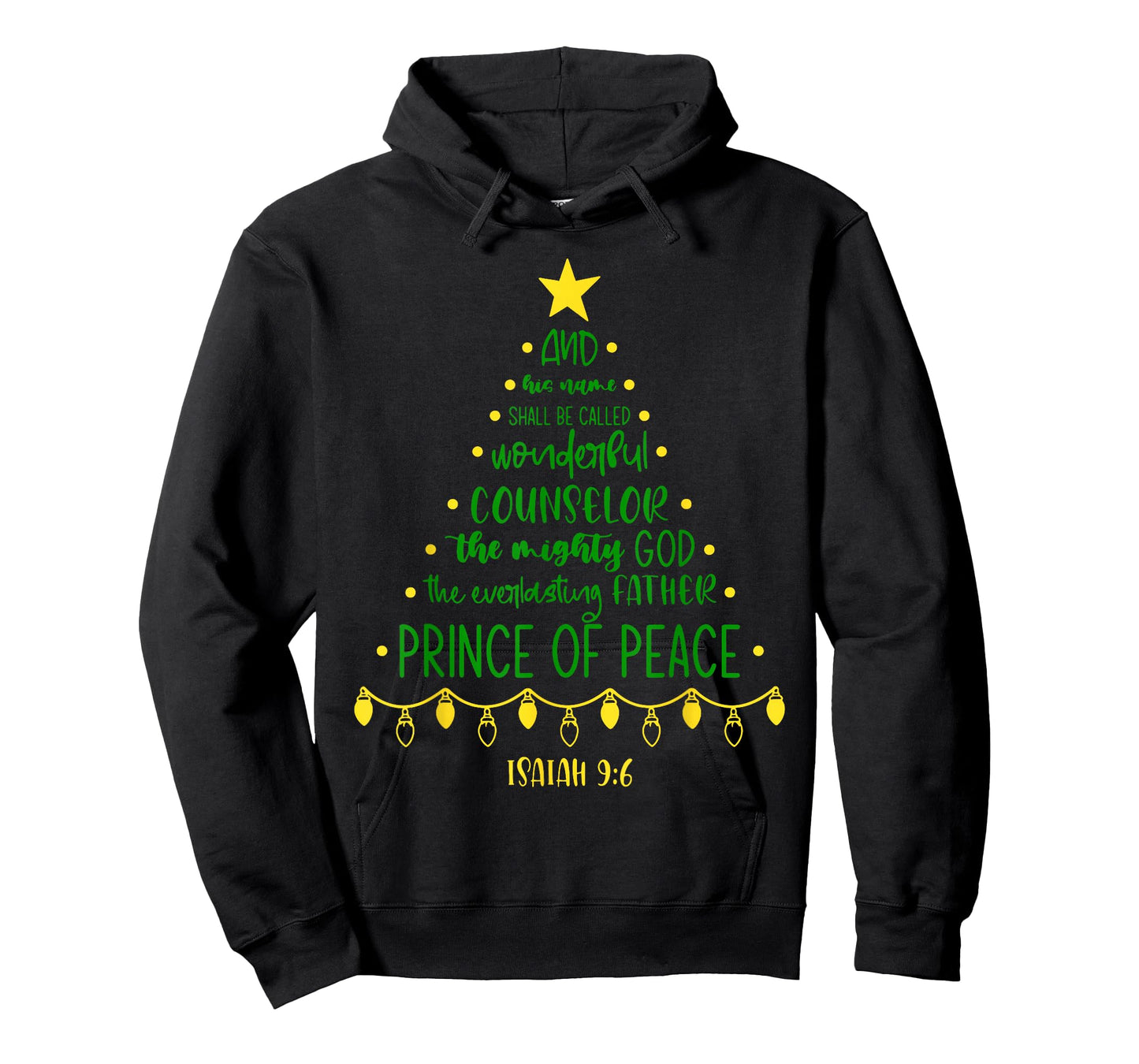 Christian Christmas Jesus Bible Names Xmas Tree Shaped T-Shirt