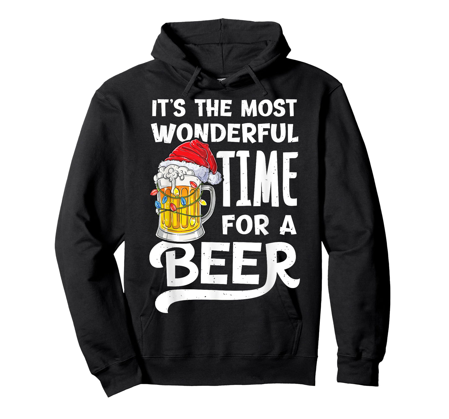It's The Most Wonderful Time For A Beer Christmas Santa Hat T-Shirt
