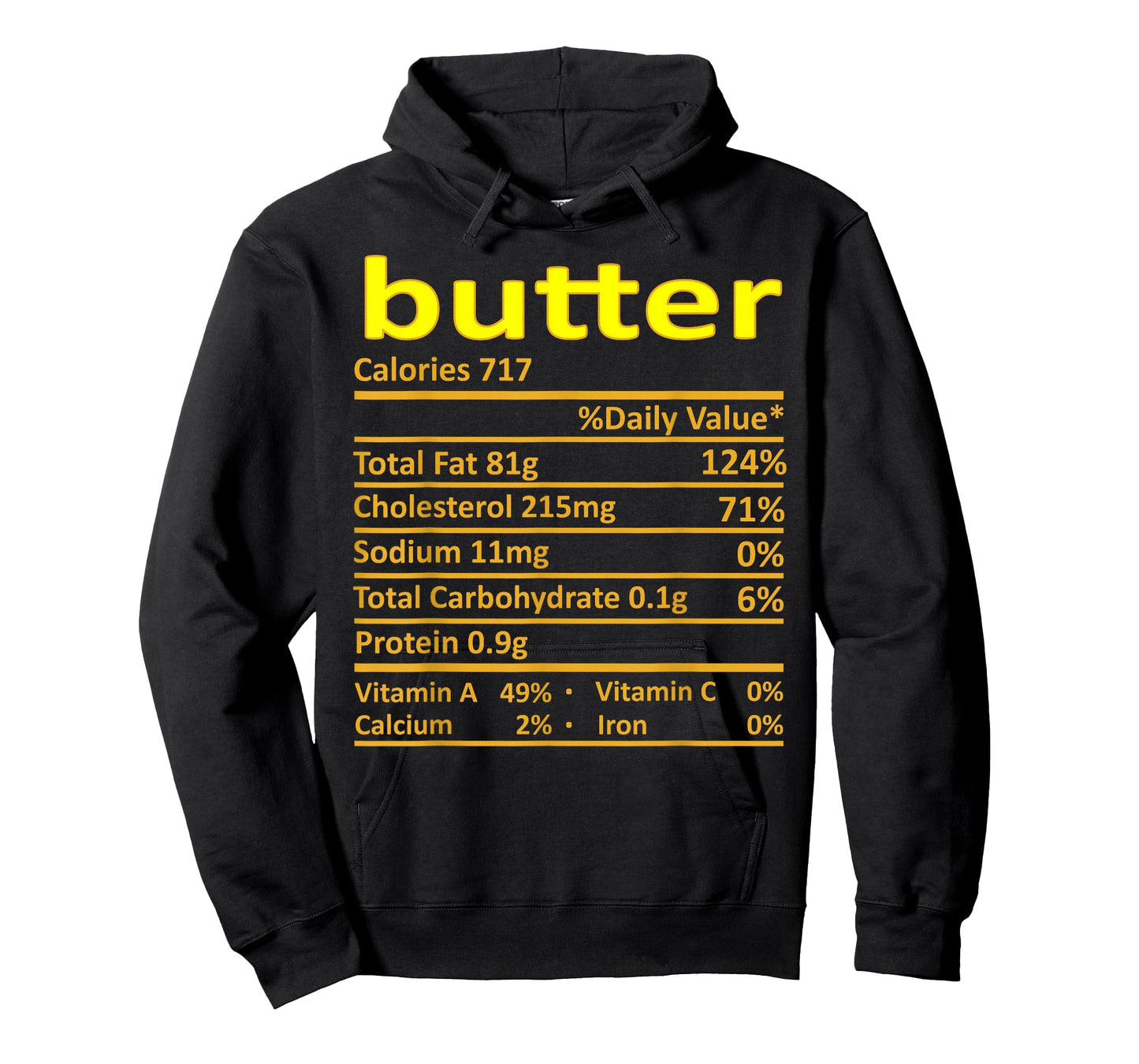 Butter Nutrition Funny Thanksgiving Costume Food Christmas T-Shirt