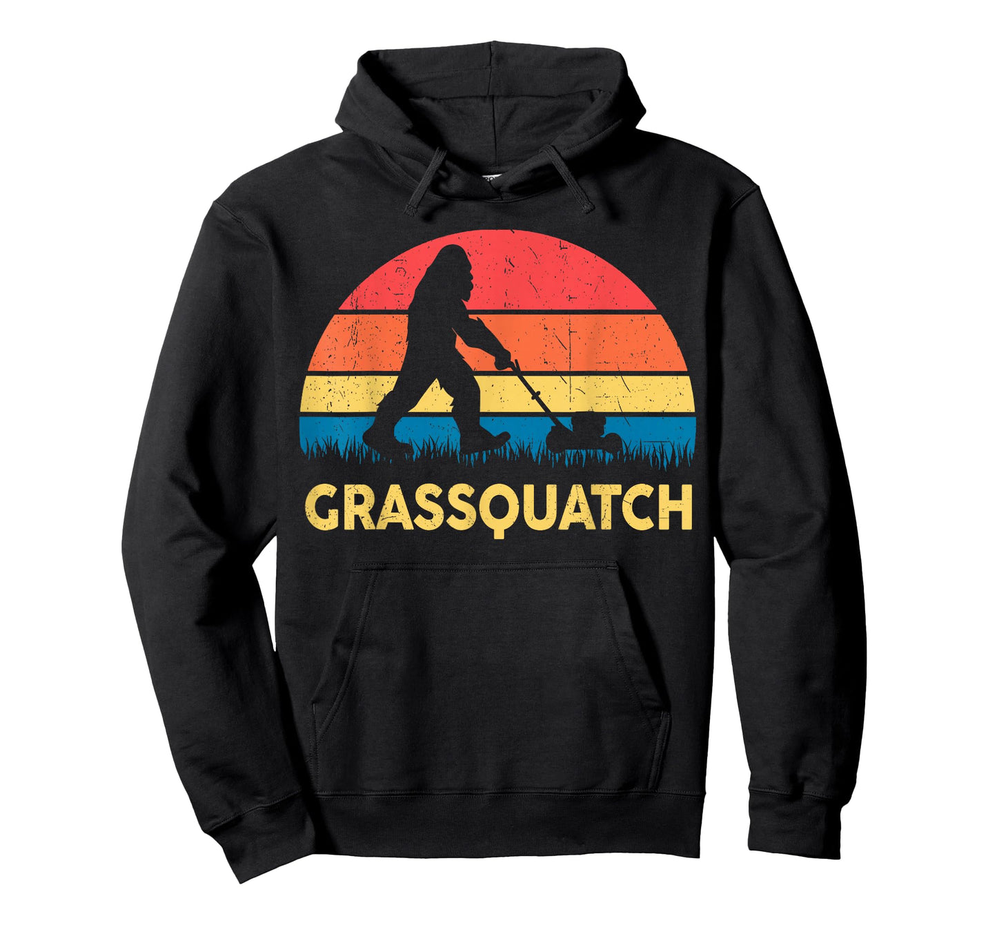 Dad Lawn Mowing Grassquatch Bigfoot Mower Gift Funny Garden T-Shirt