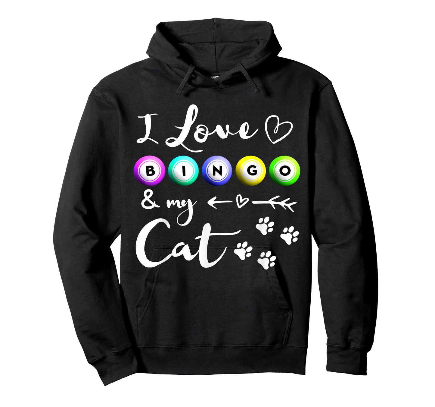 Bingo Shirt for Women, I Love Bingo and my Cat Bingo gift T-Shirt