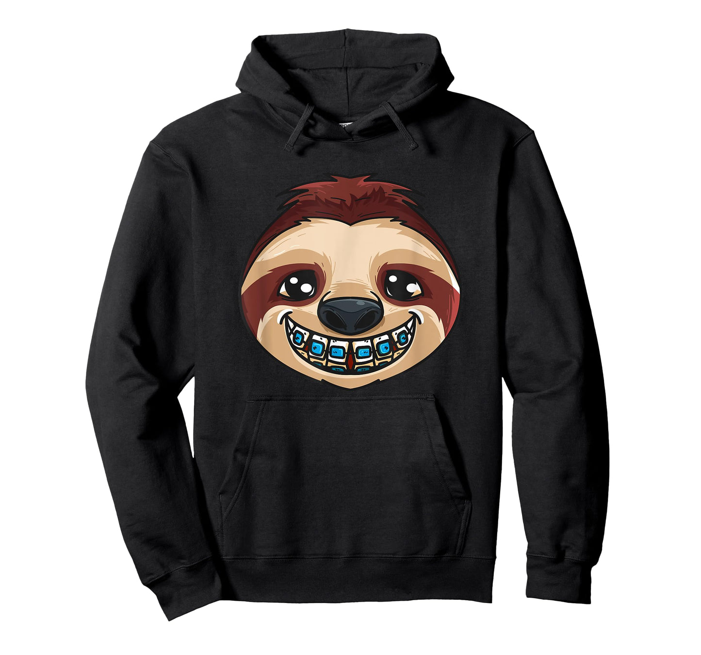 Cute Sloth Head With Dental Braces Dental Dentist Dentistry T-Shirt