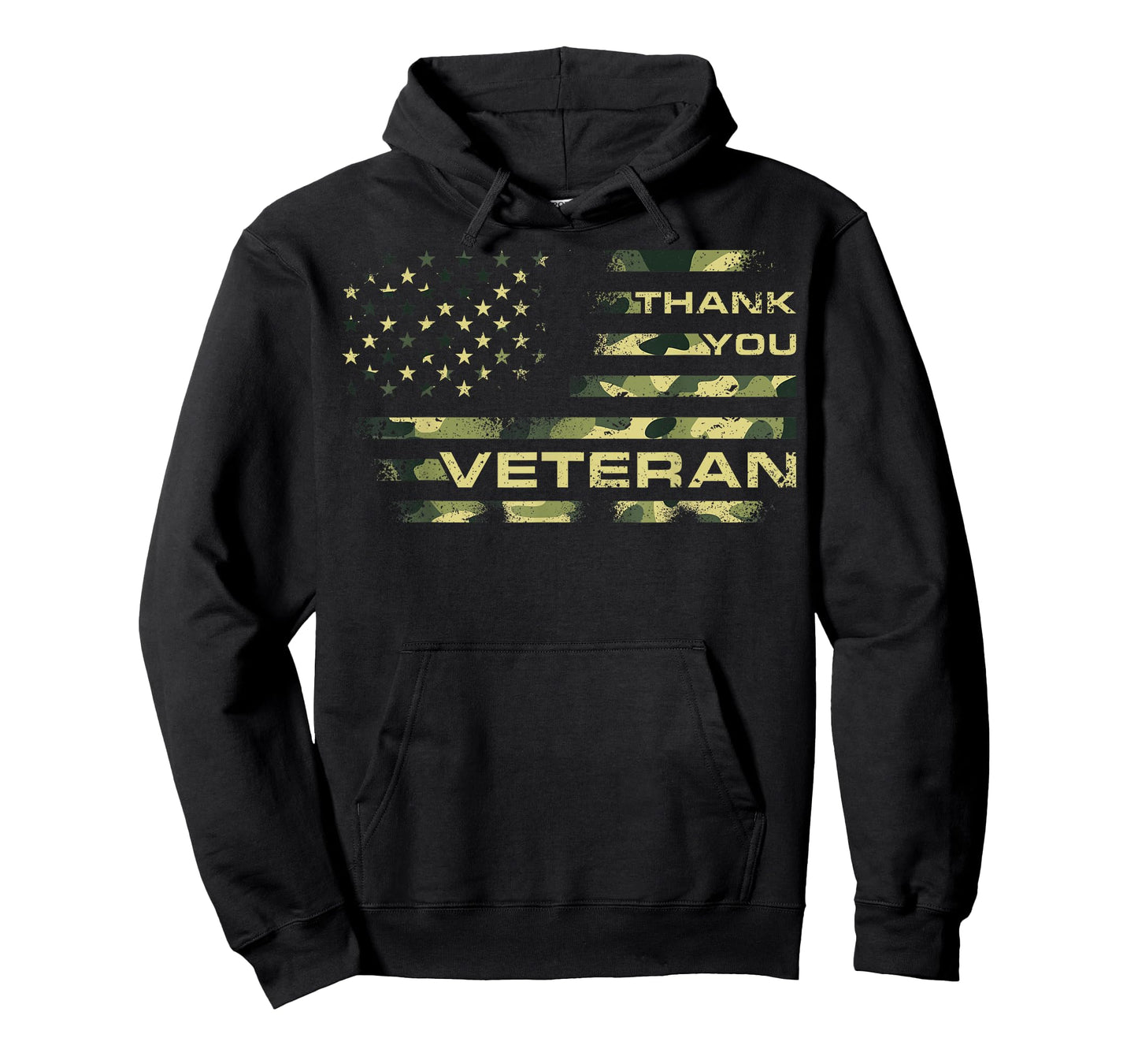 Veterans Day - Camouflage American Flag - Thank You Veterans T-Shirt