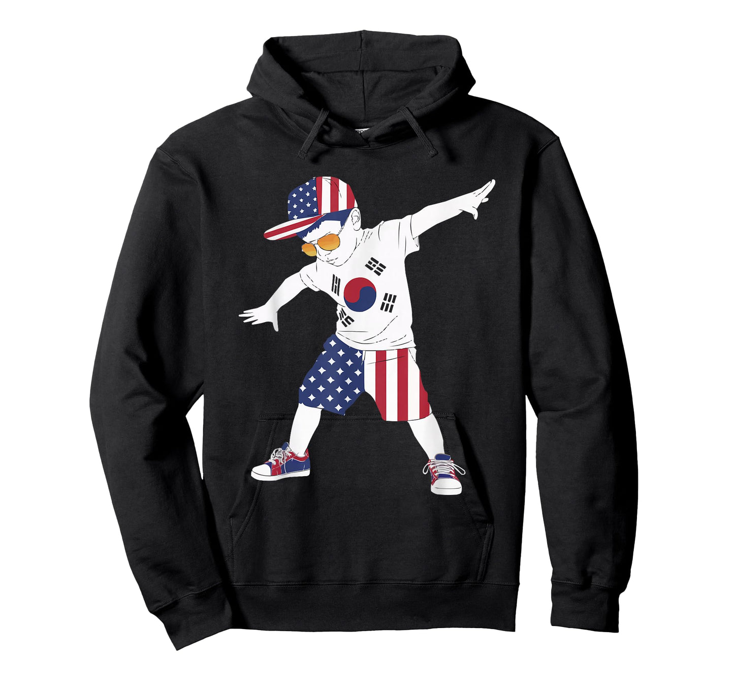 Half American Half Korean USA Flag South Korea America T-Shirt