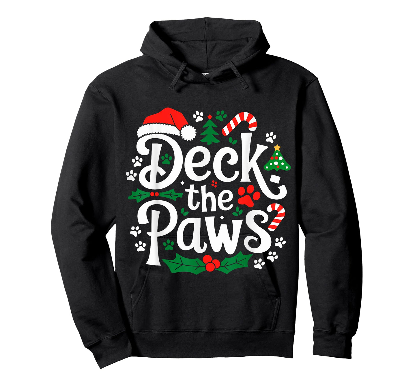 Deck The Paws Christmas Dog and Cat Funny Festive T-Shirt