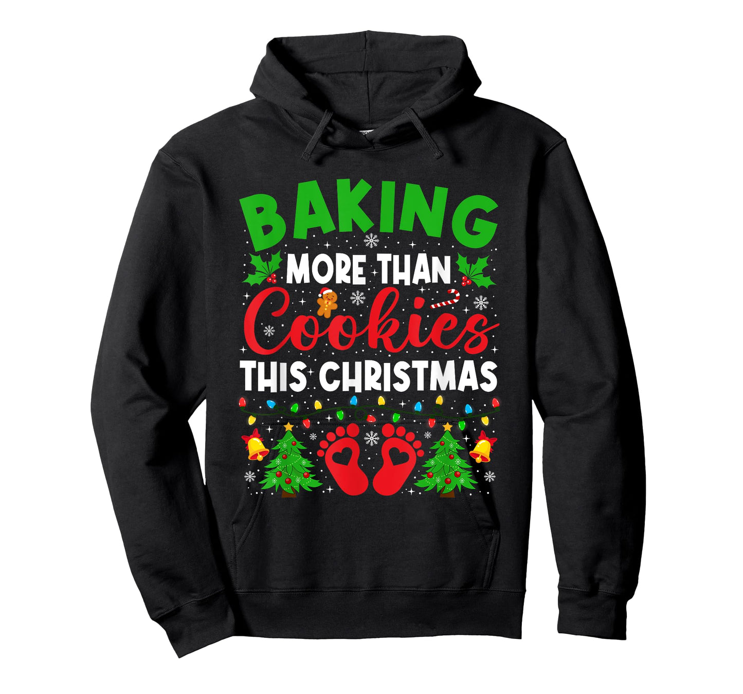 Baking More Than Cookies Christmas Pregnancy Announcement T-Shirt
