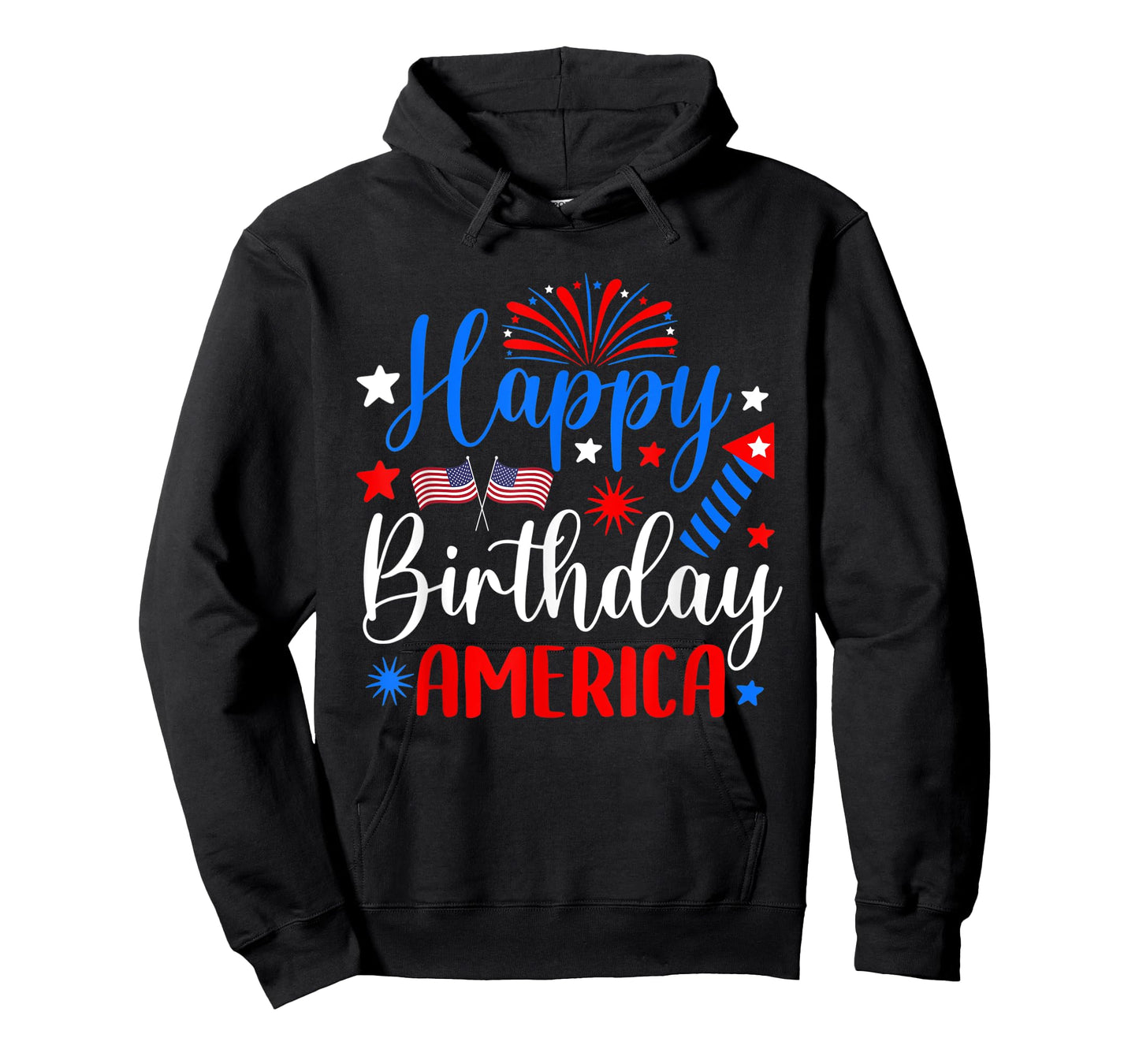 Happy Birthday America 4th Of July Funny Us flag fireworks T-Shirt for Women Kids Men