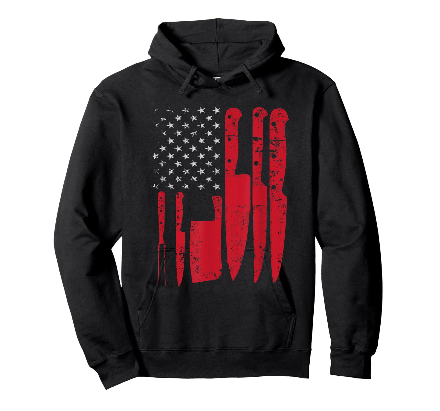 American Flag Kitchen Butcher Knife Set Women Men T-Shirt