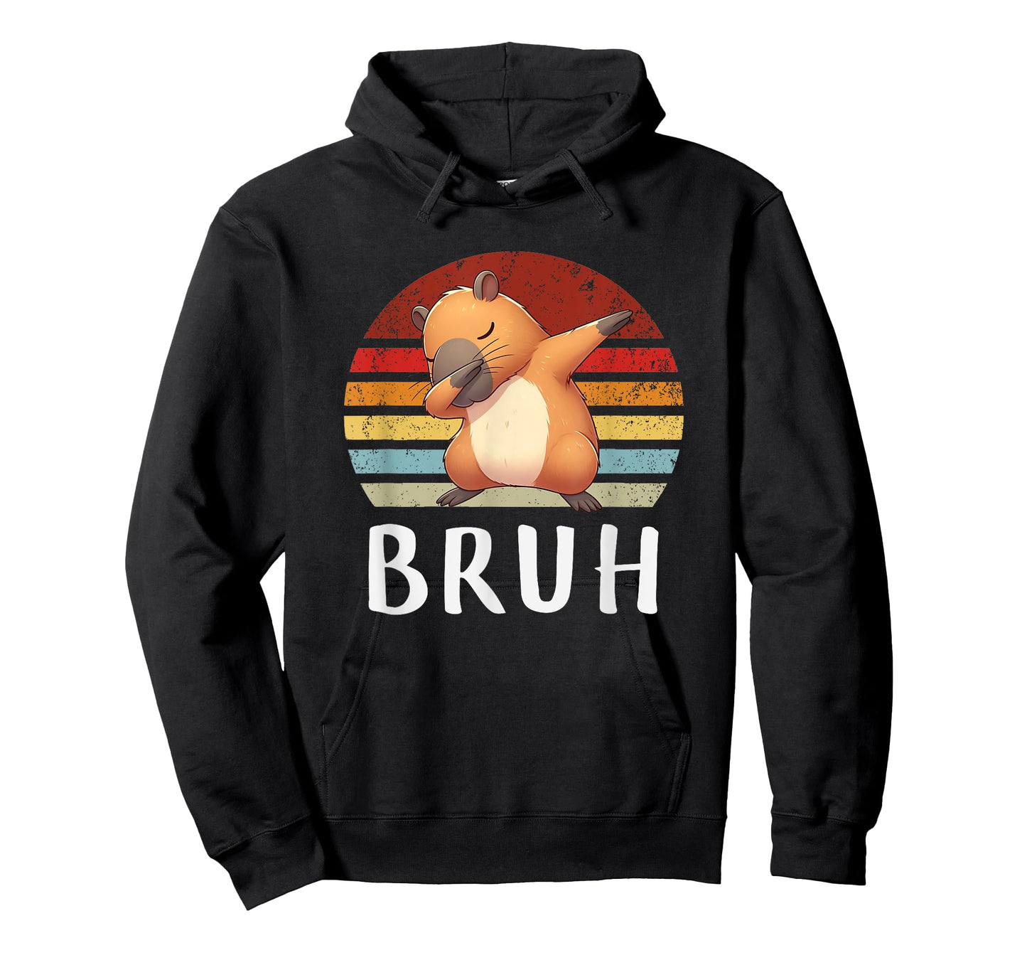 Vintage Dabbing Capy Bruh, Boy Girl Funny T-Shirt
