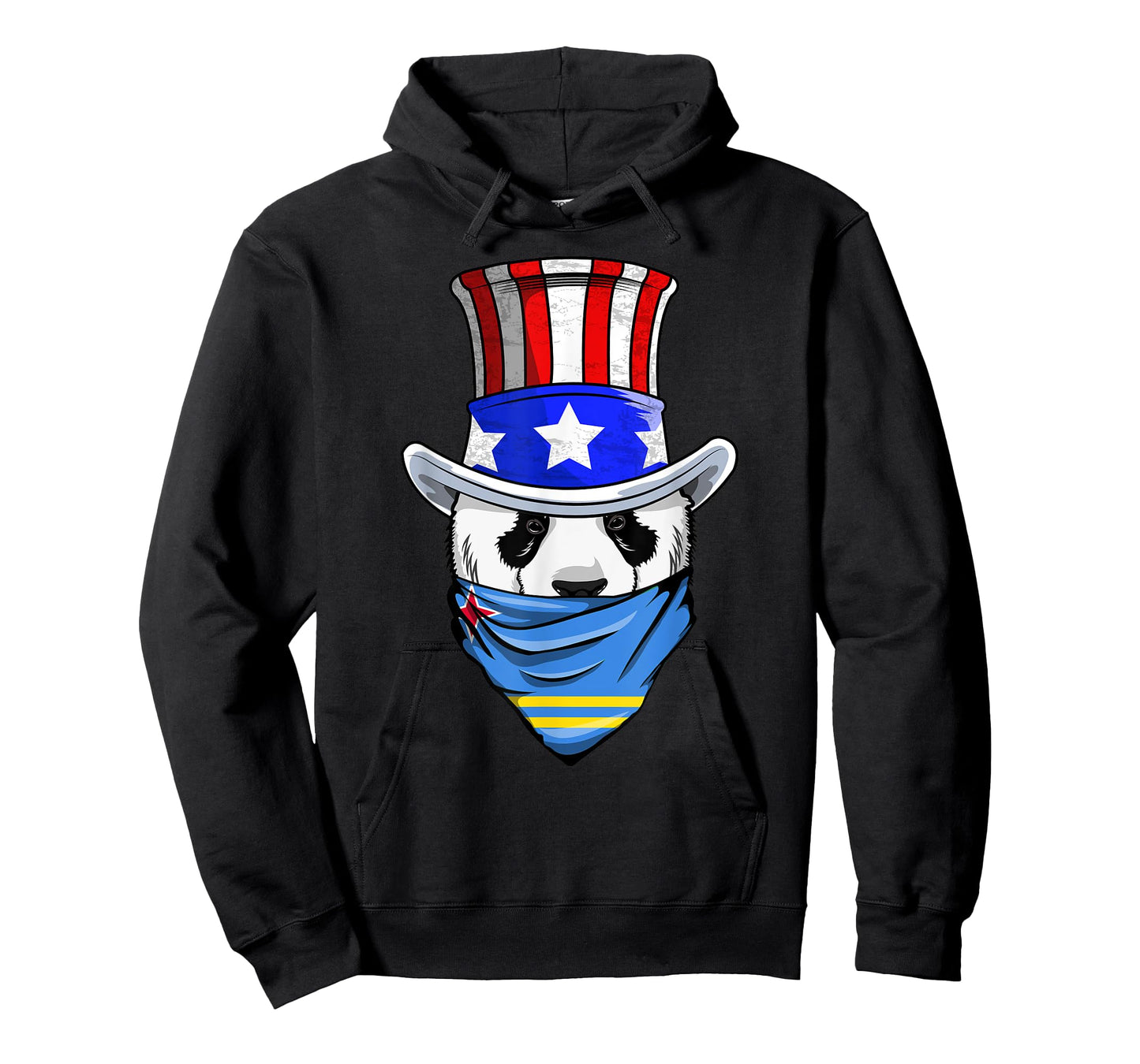 Aruban Panda Bear in Aruba Bandana Flag T-Shirt