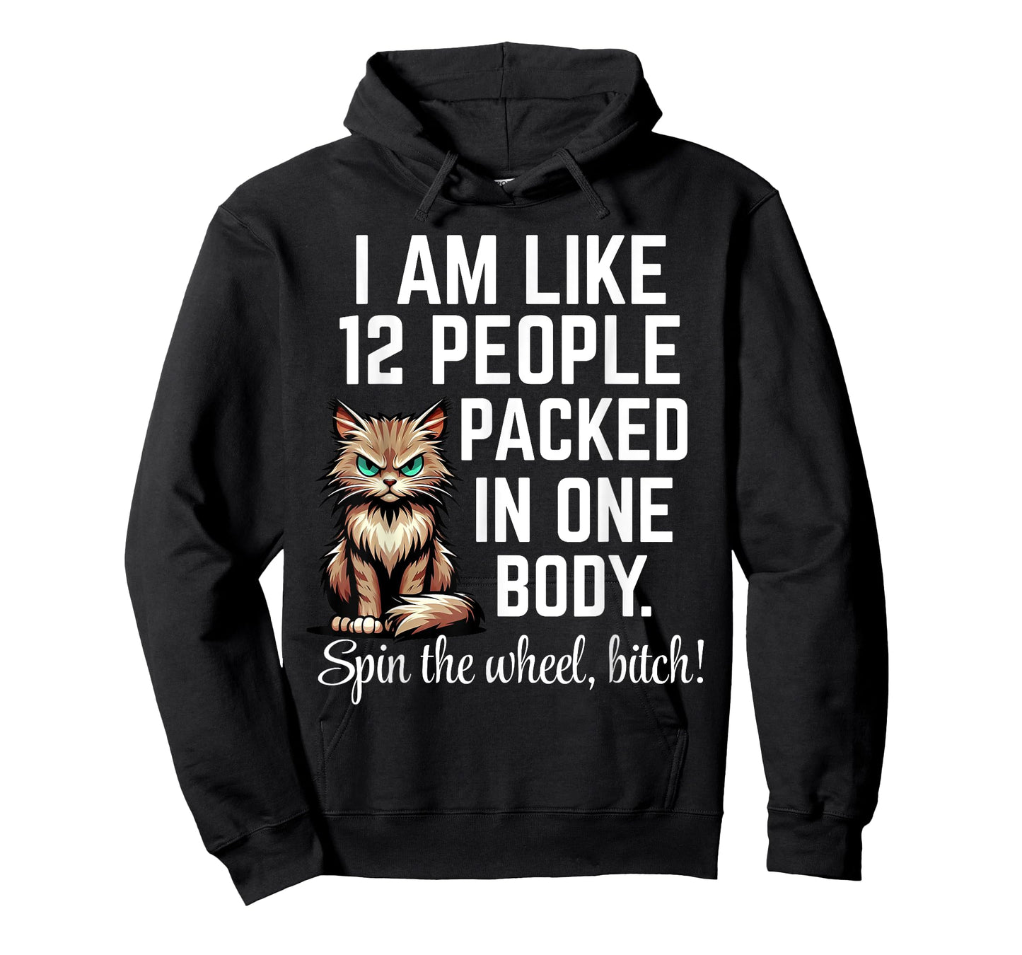 I Am Like 12 People Packed in One Body Funny Cat Spin The T-Shirt