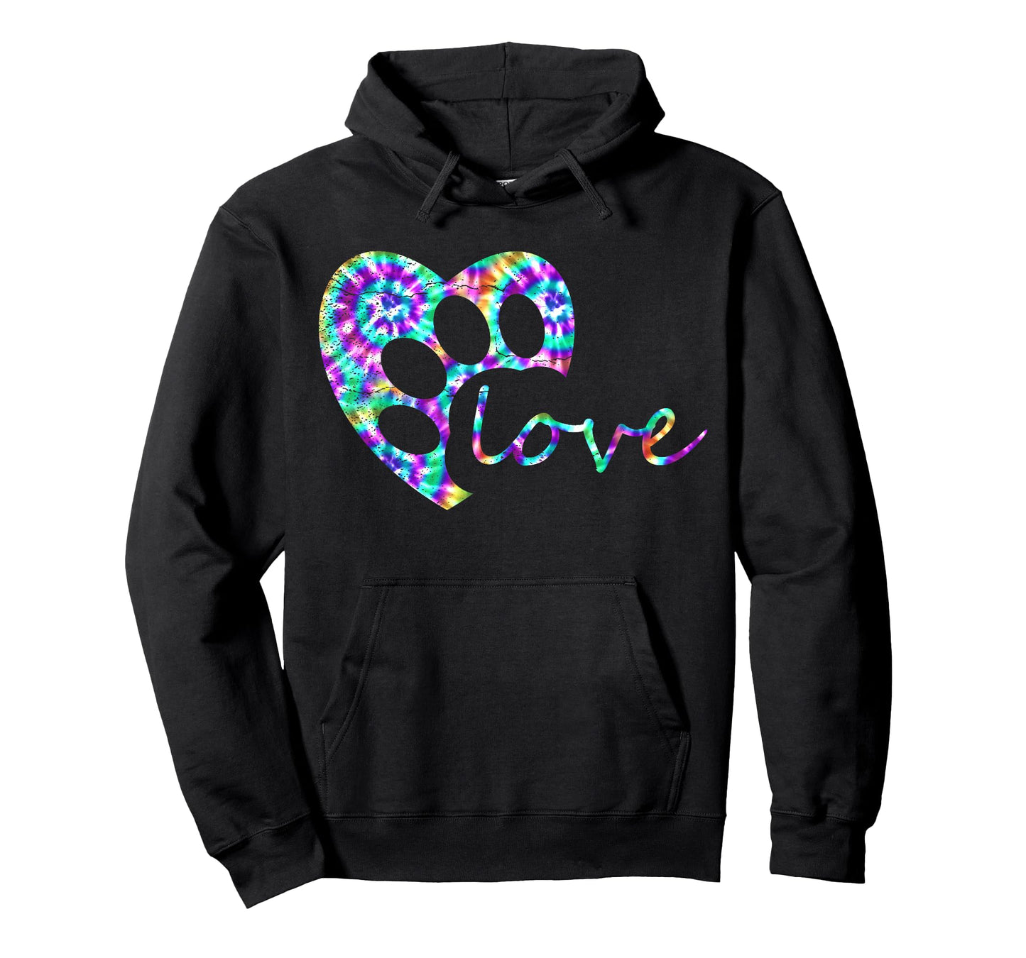 Tie Dye Love Dog Paw Print Animal Paw Dog Lover Owner Shirt T-Shirt