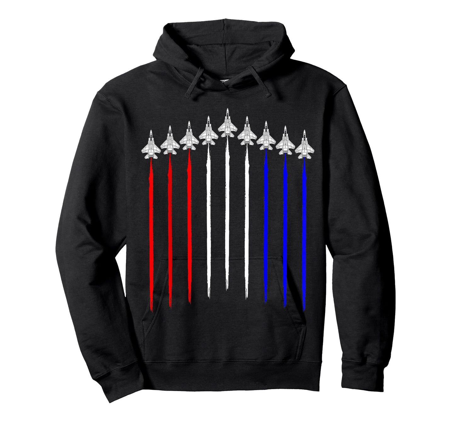 F-15 Eagle Squadron USA Airplane Contrails American Flag F15 T-Shirt for Women Men