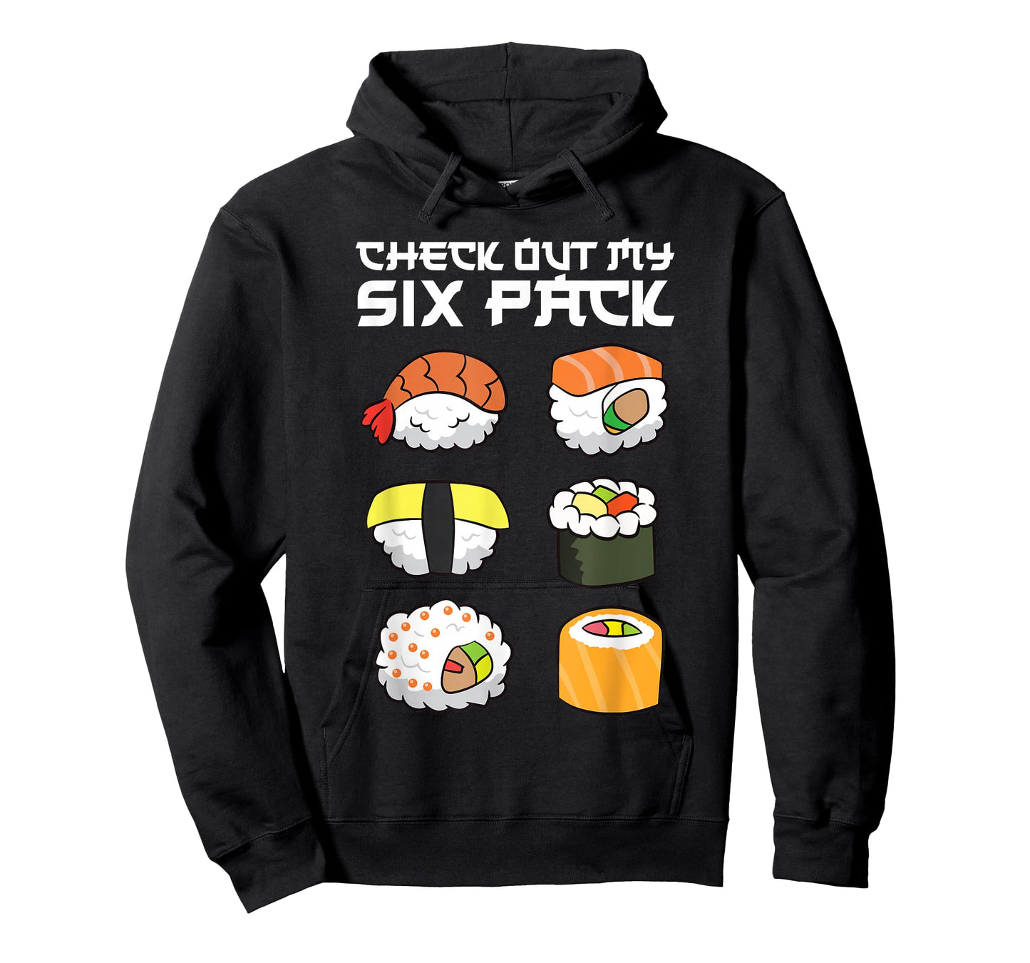 Check Out My Six Pack Funny Japanese Sushi T-Shirt