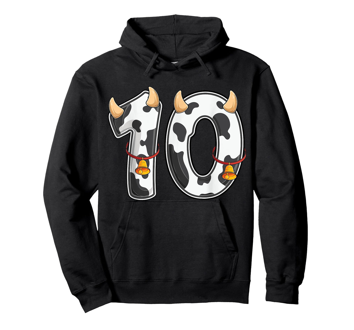 Cow Girl Boy Farmer 10th Birthday Ten 10 Years Old Bday Kids T-Shirt