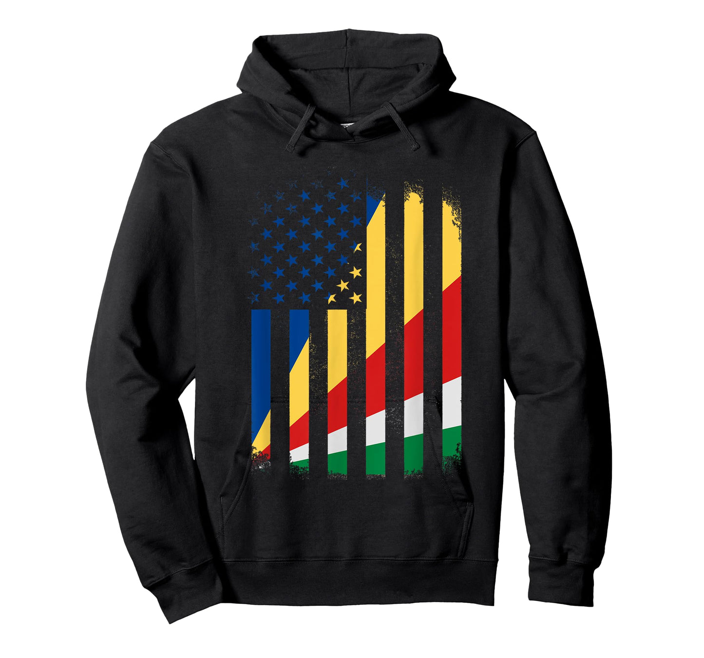 Seychelles and America Flag - Seychellois American Flag T-Shirt