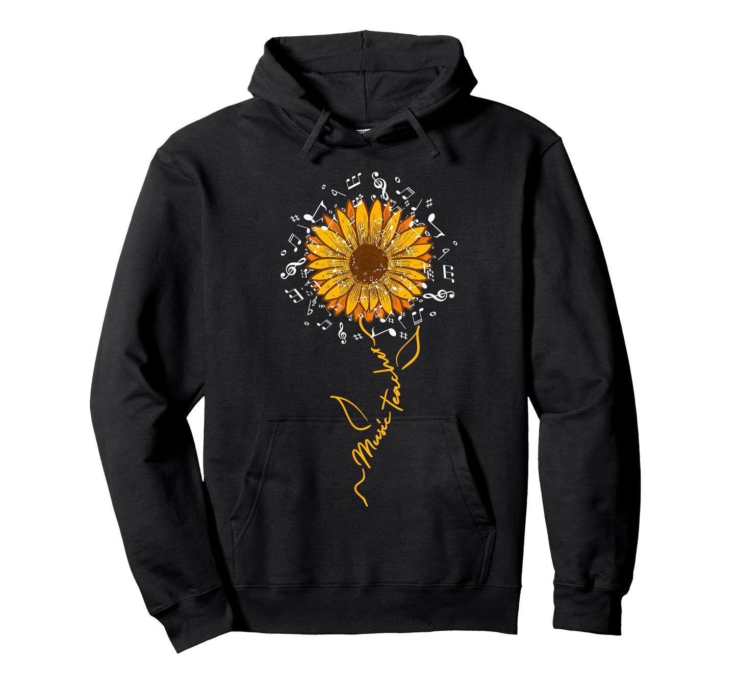 Music Teacher Shirt Sunflower Music Notes Musician Singer T-Shirt