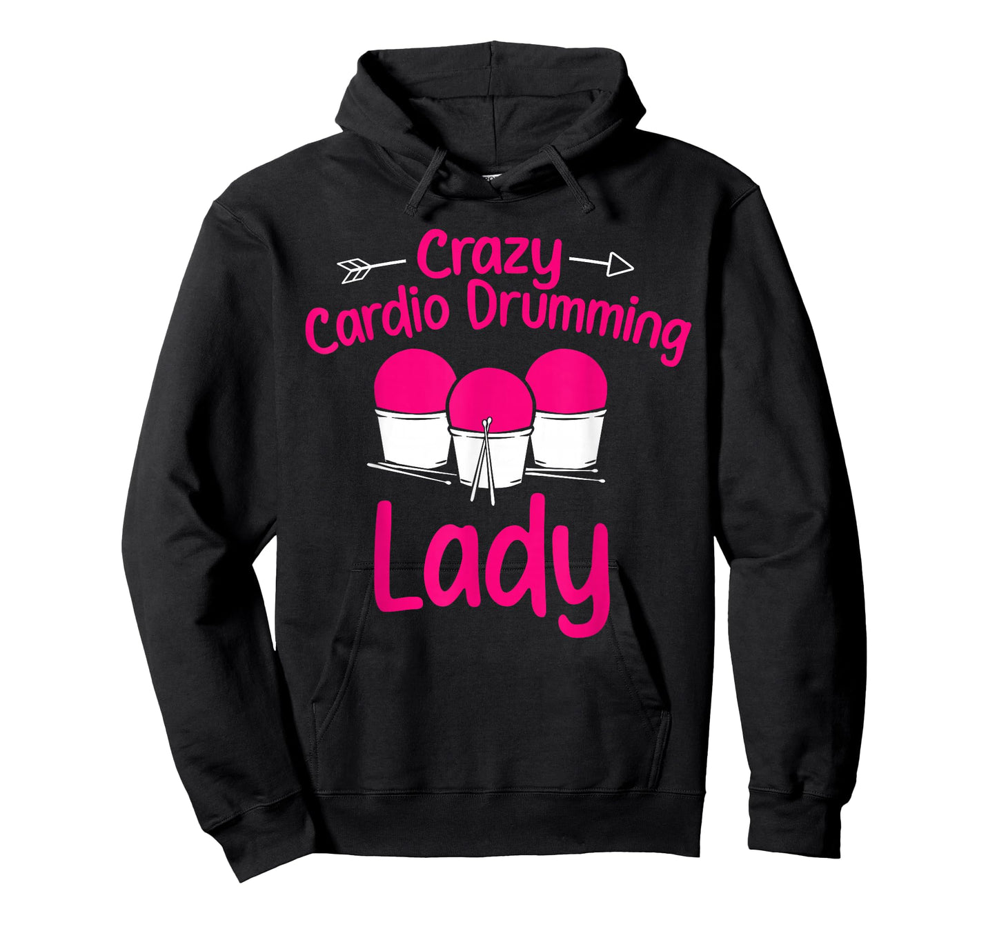 Crazy Cardio Drumming Lady Gym Fitness Class Workout T-Shirt
