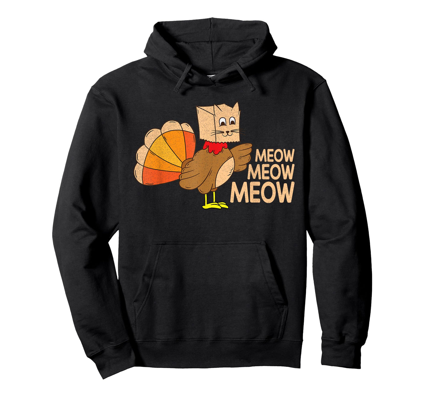 Funny Thanksgiving Fake Cat Meow Thanksgiving Turkey T-Shirt
