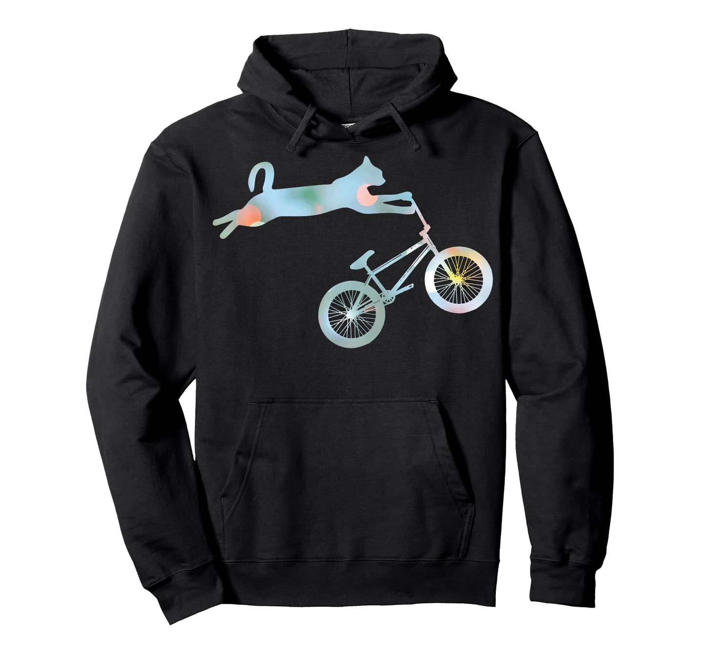 Funny Cat Riding BMX Art for Men Women BMX Bike BMX Lover T-Shirt