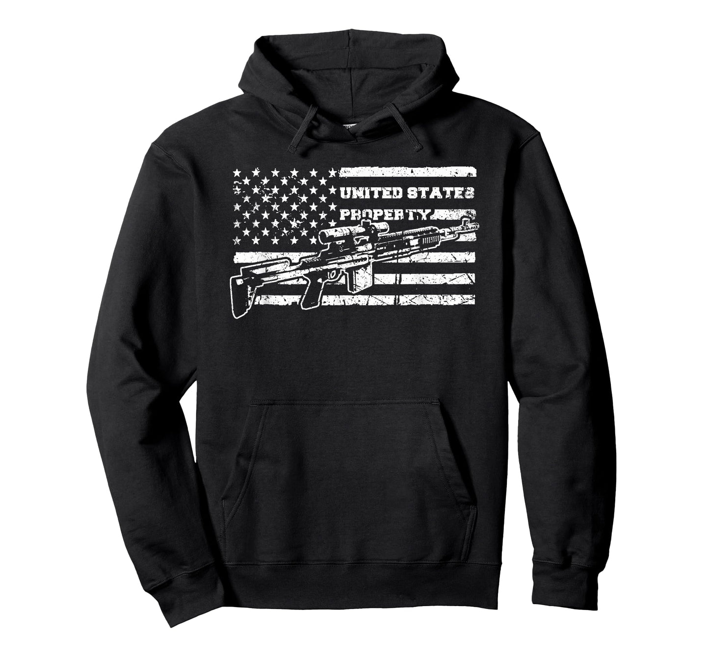 U.S. Army M14 EBR Enhanced Battle Rifle Distressed US Flag T-Shirt