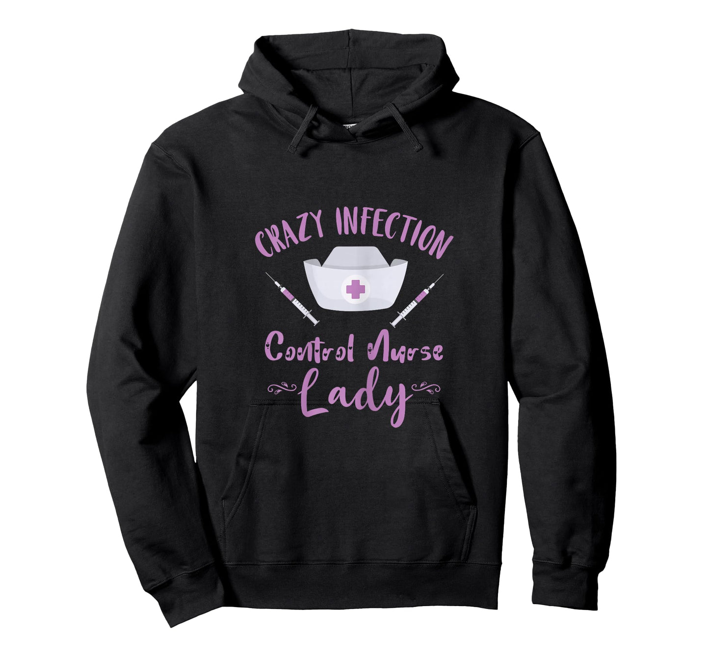 Crazy Infection Control Nurse Lady Needle Nursing Medical T-Shirt