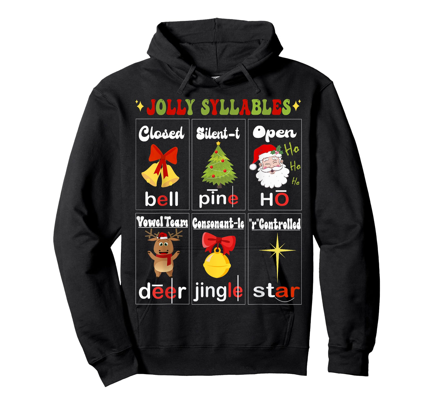 Christmas Reading Teacher Syllable Types Reading Teacher T-Shirt