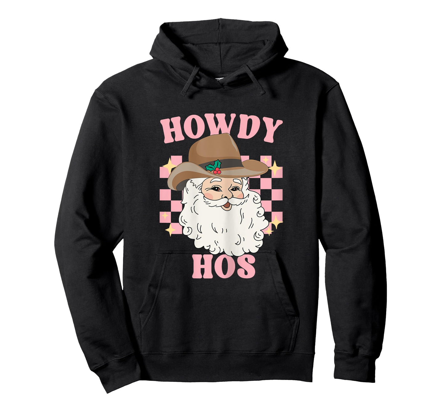 Country Cowboy Christmas Howdy Hos Groovy Western Santa T-Shirt