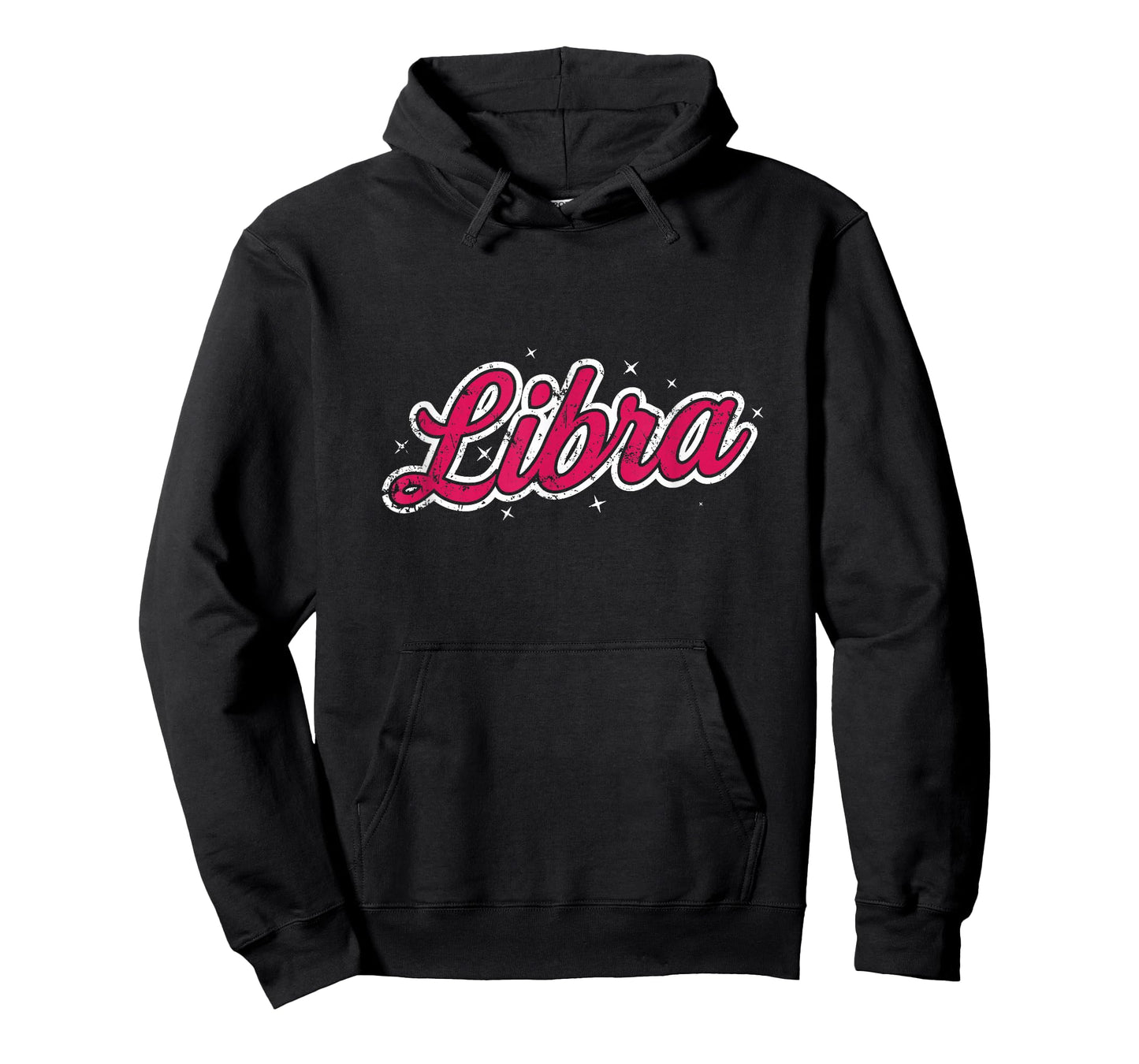 Libra Retro Script Zodiac Pink T-Shirt