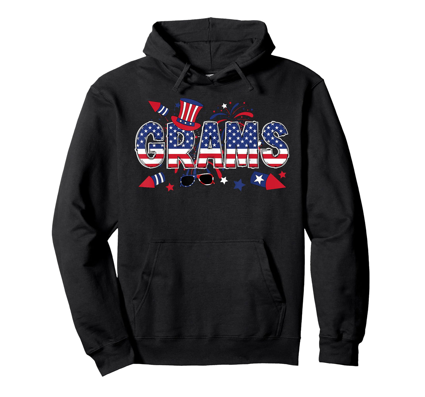 4th Of July Grams Grandmother American Flag Grams Grandma Women Men T-Shirt