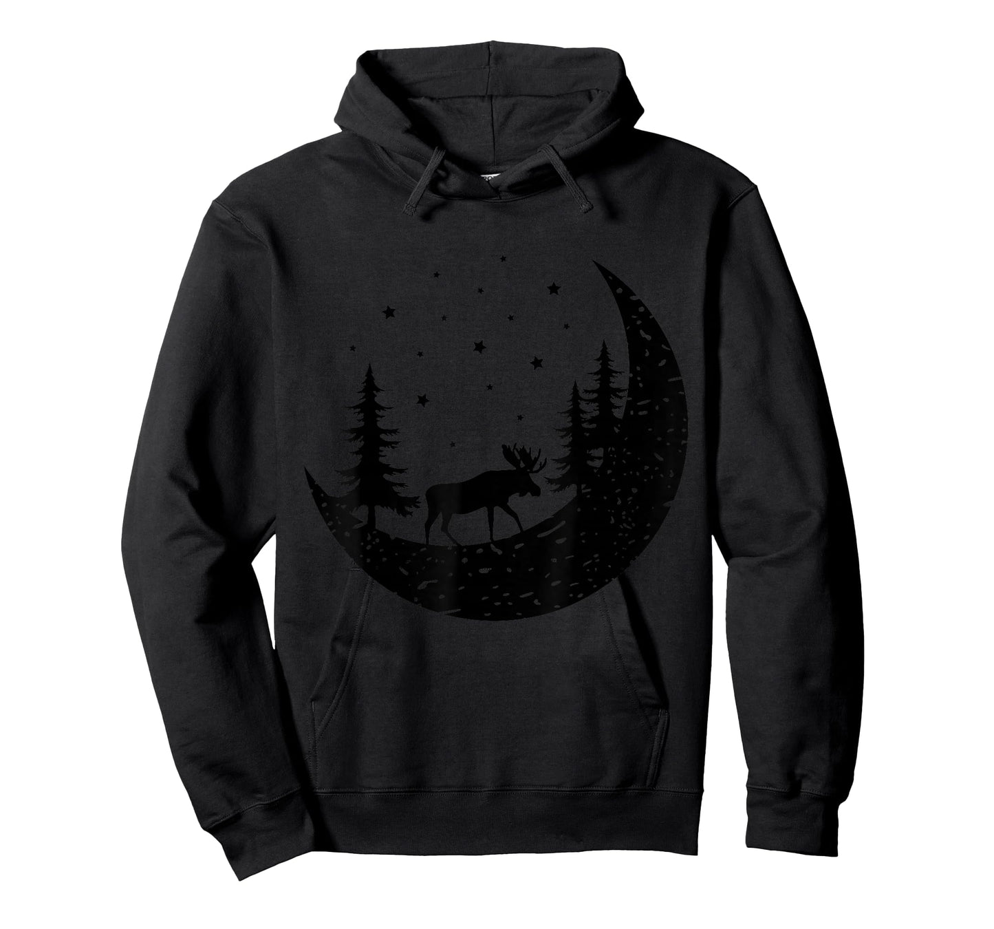 Moose On The Moon Forest Trees Outdoors Wildlife Camping T-Shirt