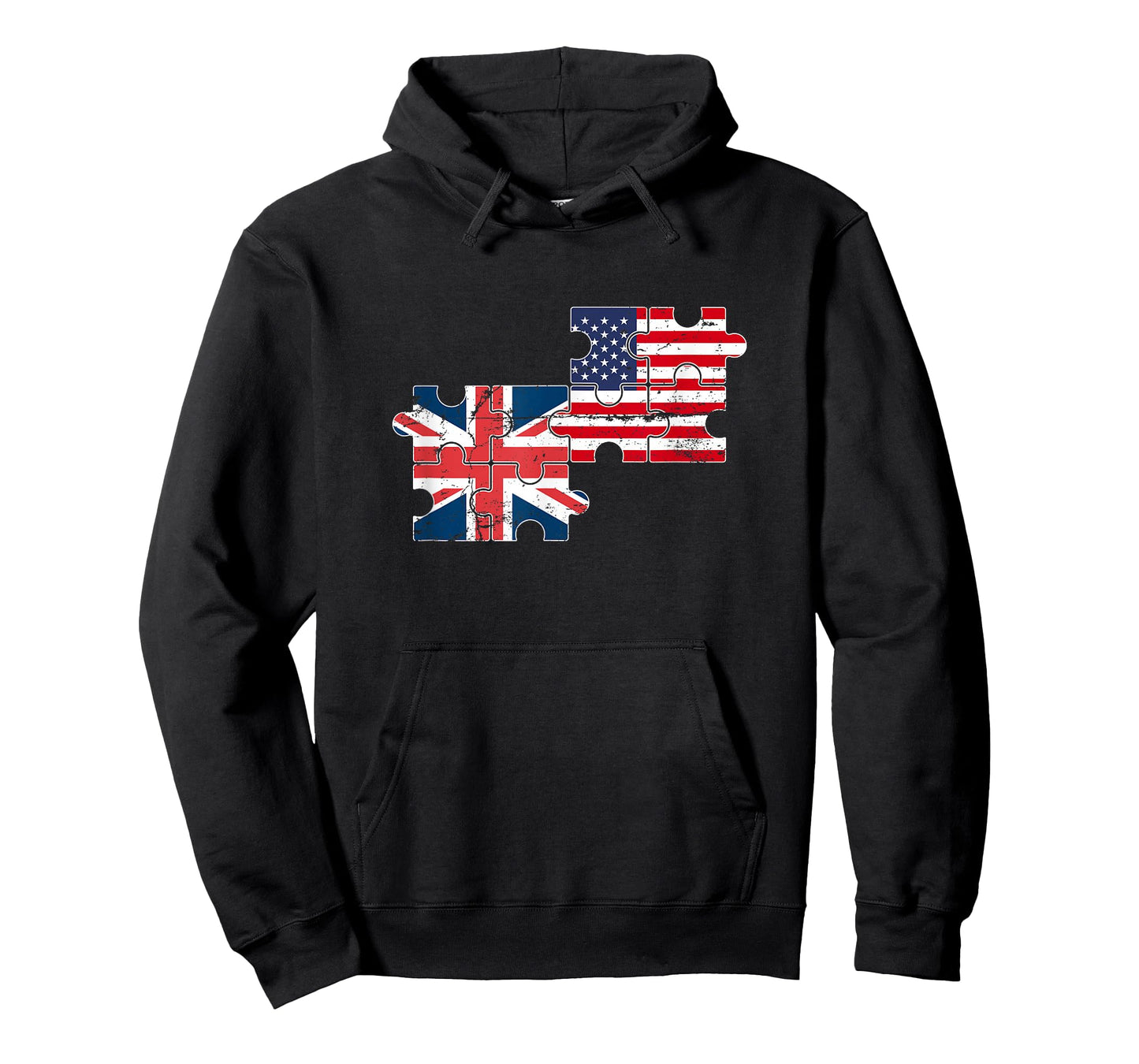 USA UK Vintage Flag British American T-Shirt