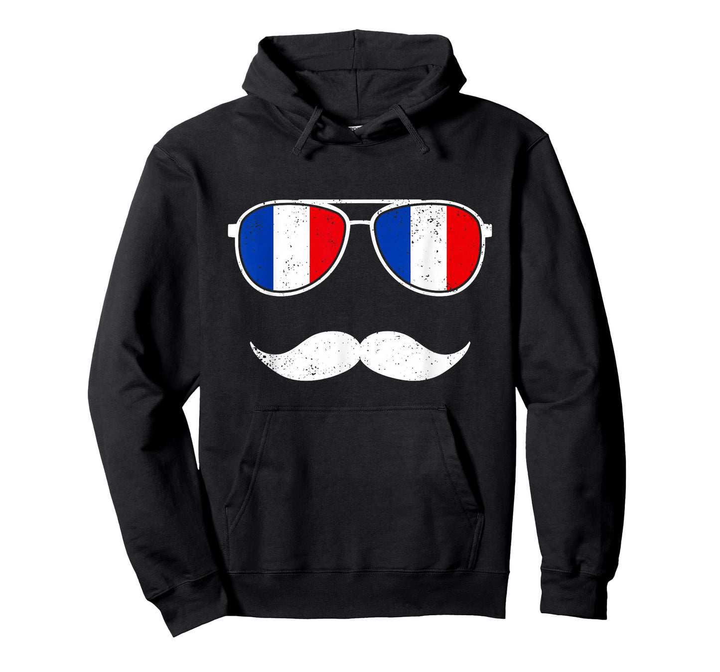 France Flag Retro Sunglasses Mustache Funny French Boys T-Shirt