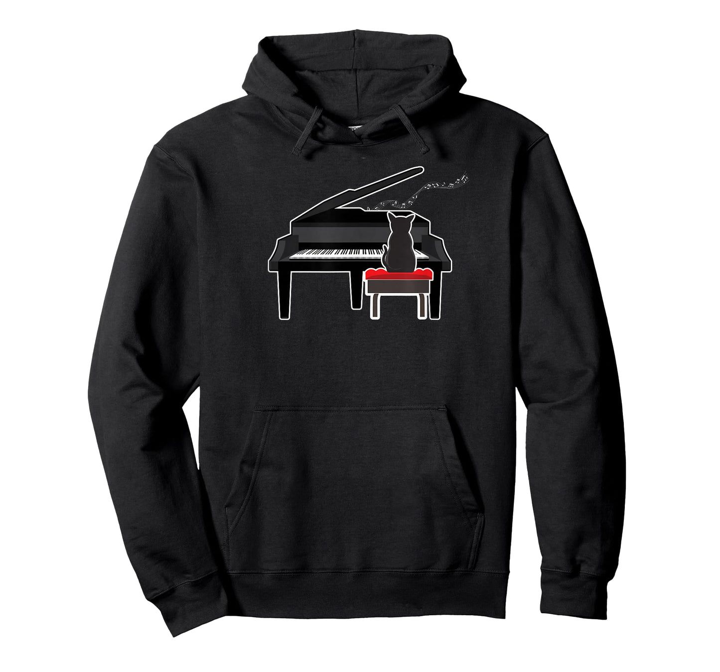 Cat Playing Piano Music Lover Funny T Shirt T-Shirt