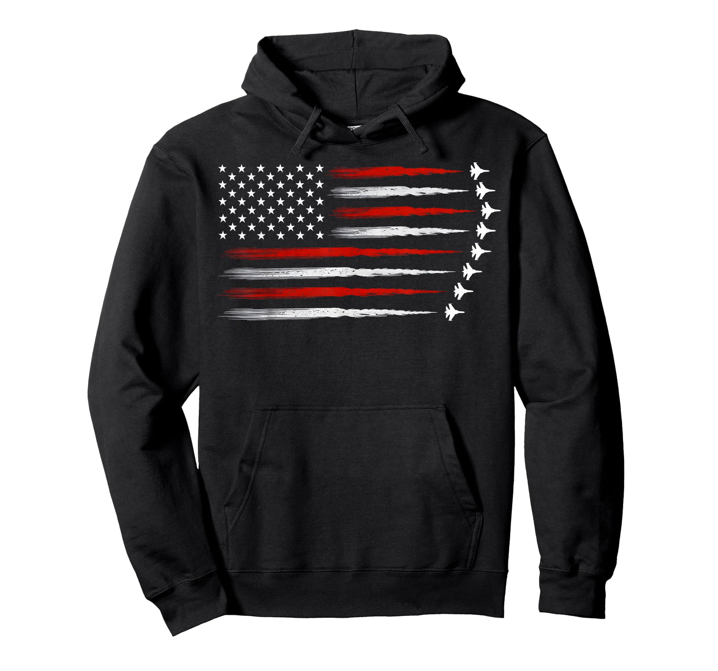 American Patriotic Fighter Jets USA Flag Waving 4th of July T-Shirt
