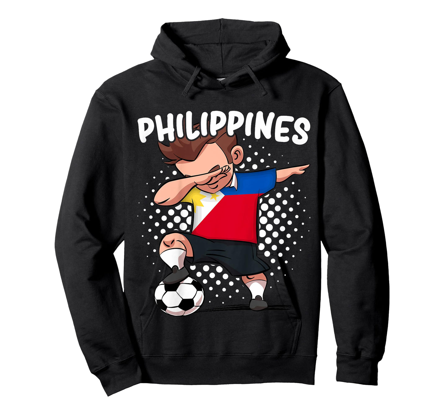 Kids Funny Dab Soccer T-Shirt for Kids Philippines Flag Filipino