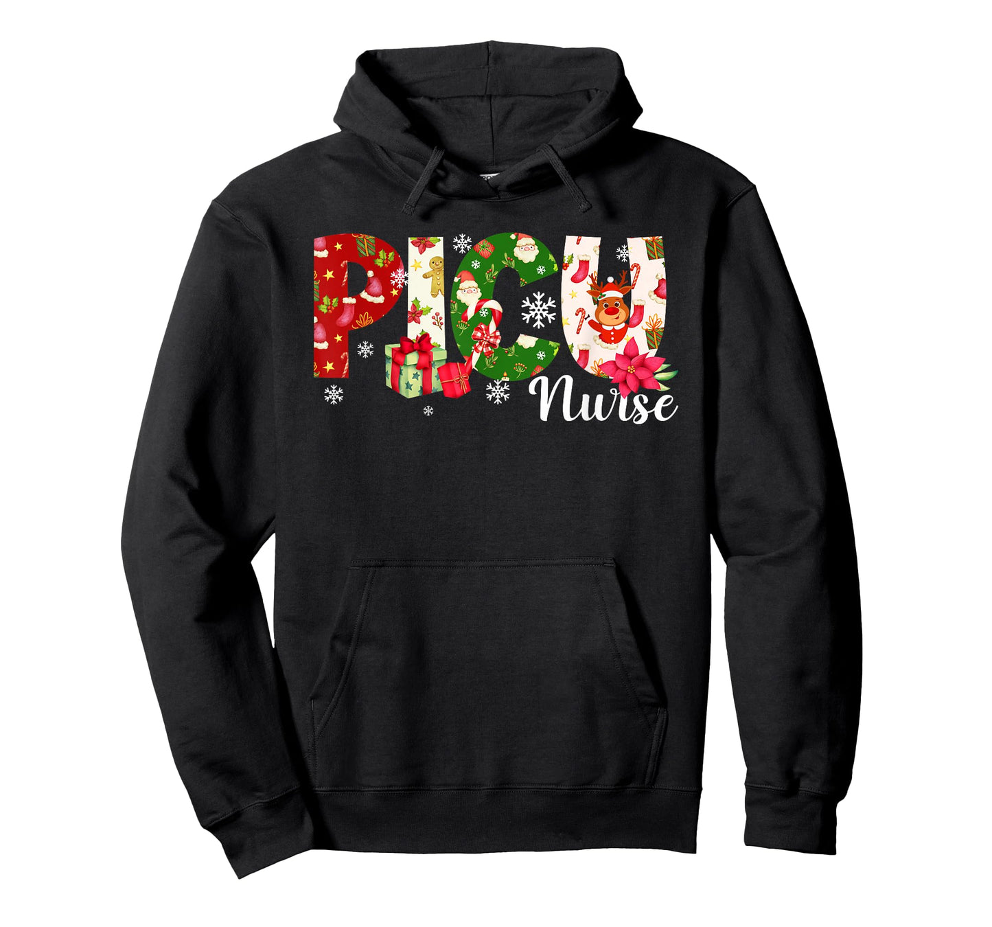 Christmas PICU Nurse Pediatric Intensive Care Unit Xmas T-Shirt