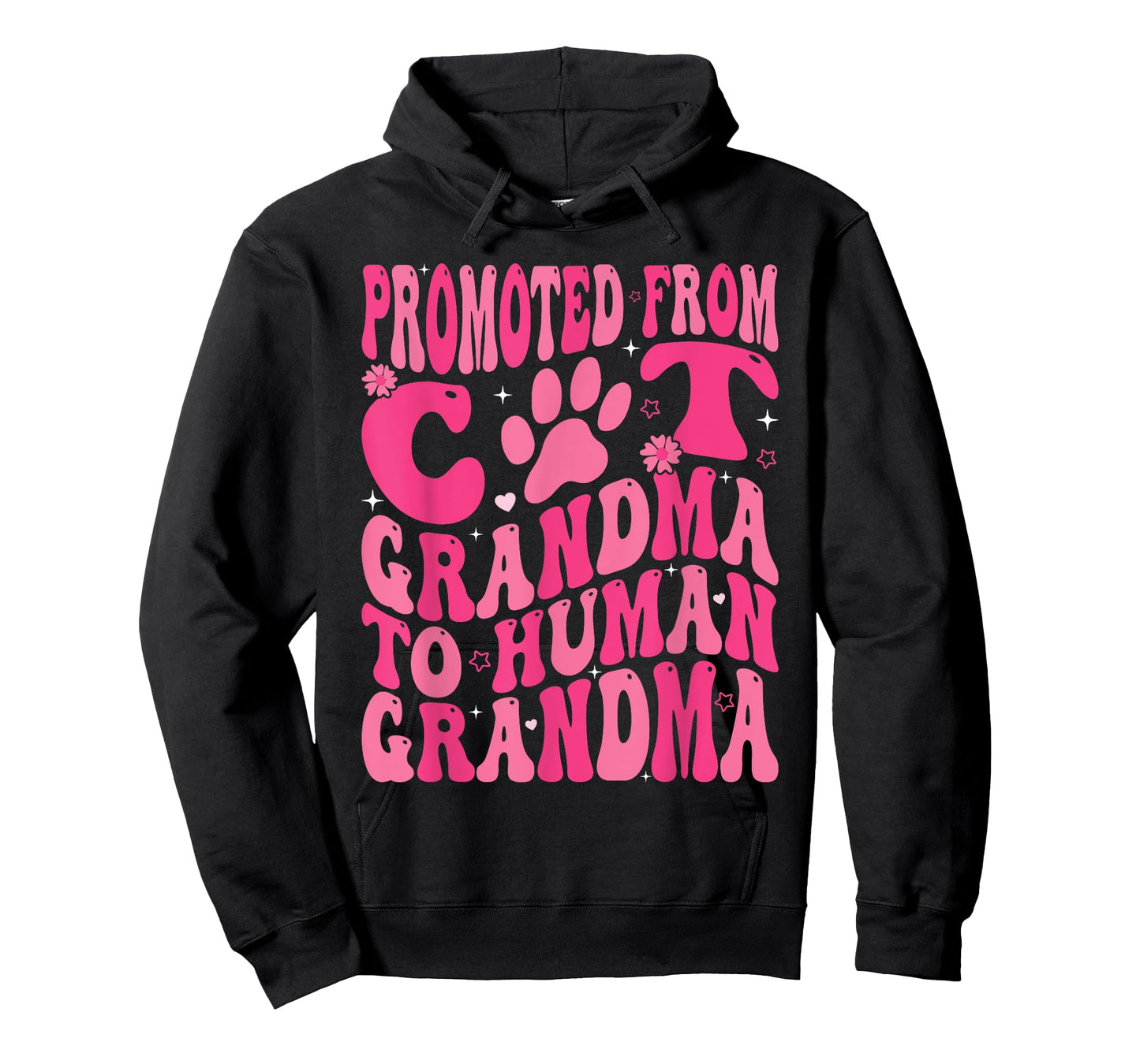Promoted From Cat Grandma To Human Grandma Mother's Day T-Shirt