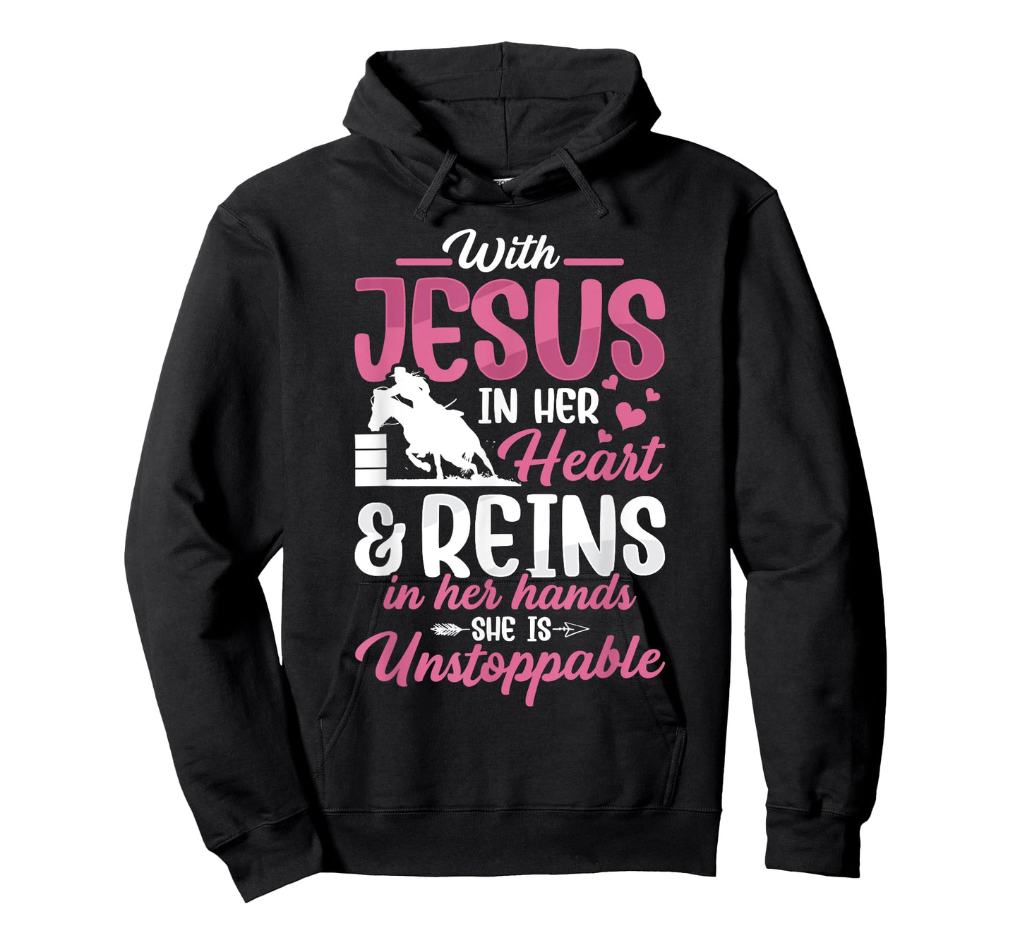 With Jesus Barrel Racer Race Barrel Racing Horse Rodeo Women T-Shirt