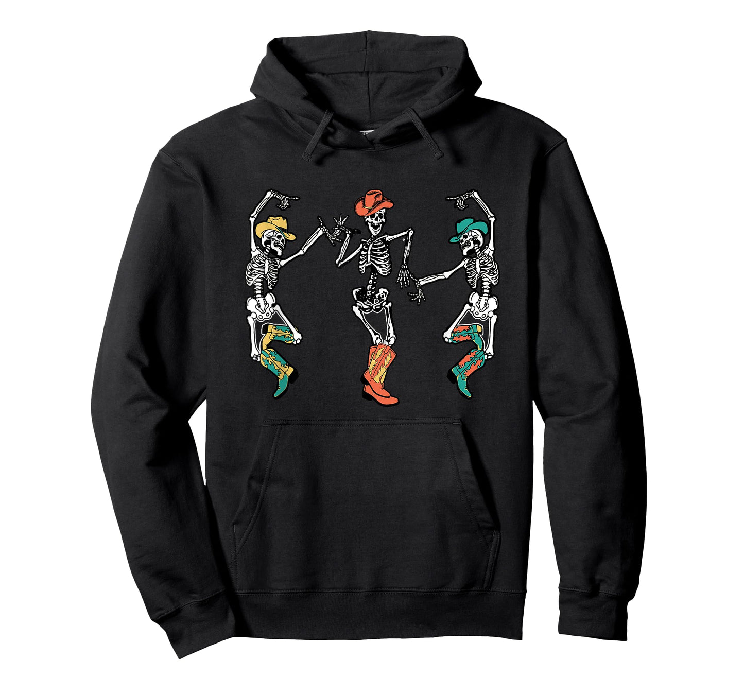 Cowboy Skeleton Cowgirl Dancing Boots Halloween T-Shirt