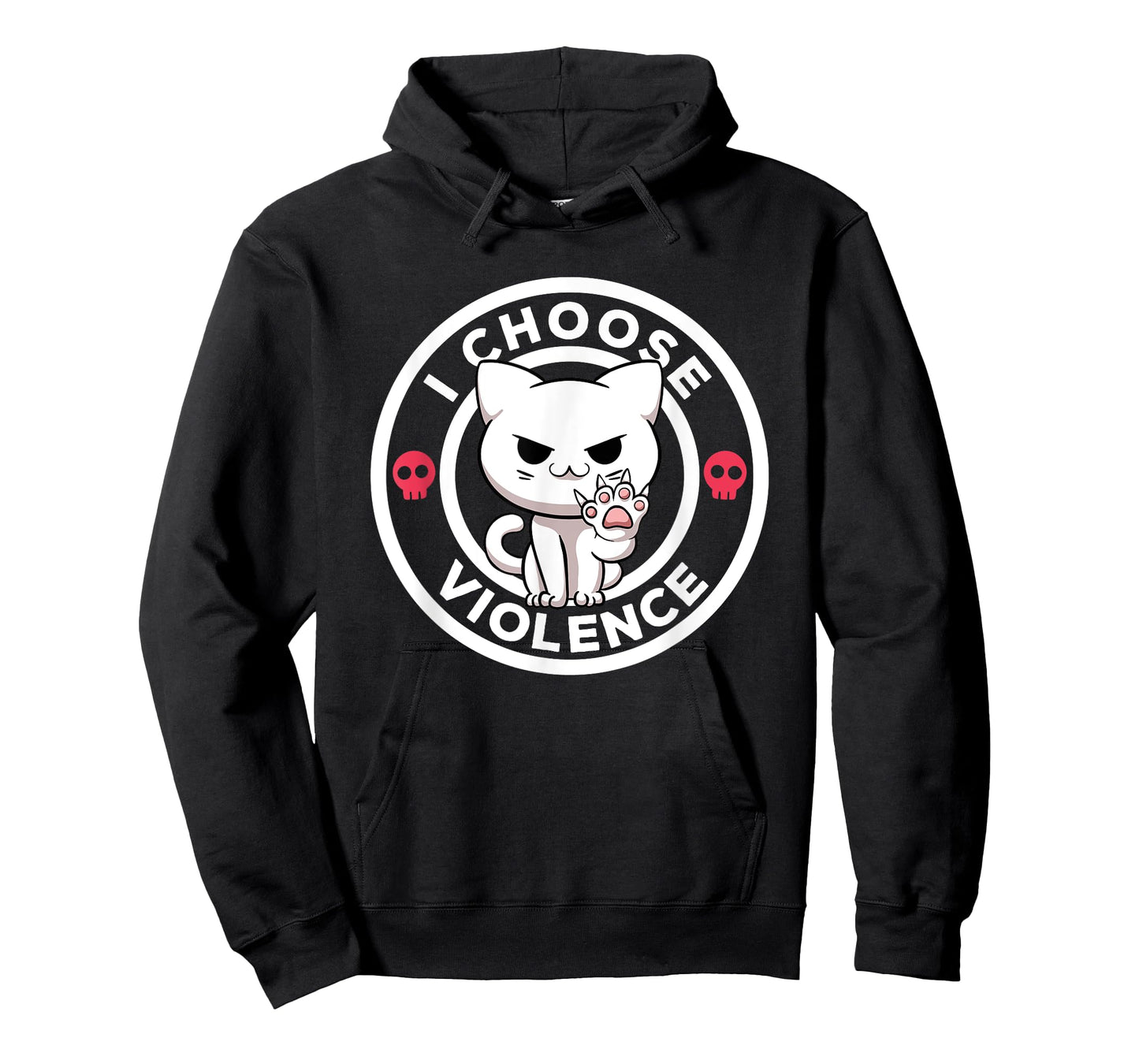 I Choose Violence Today Cat Irony And Sarcasm Funny Cat T-Shirt for Men Women Girls Kids