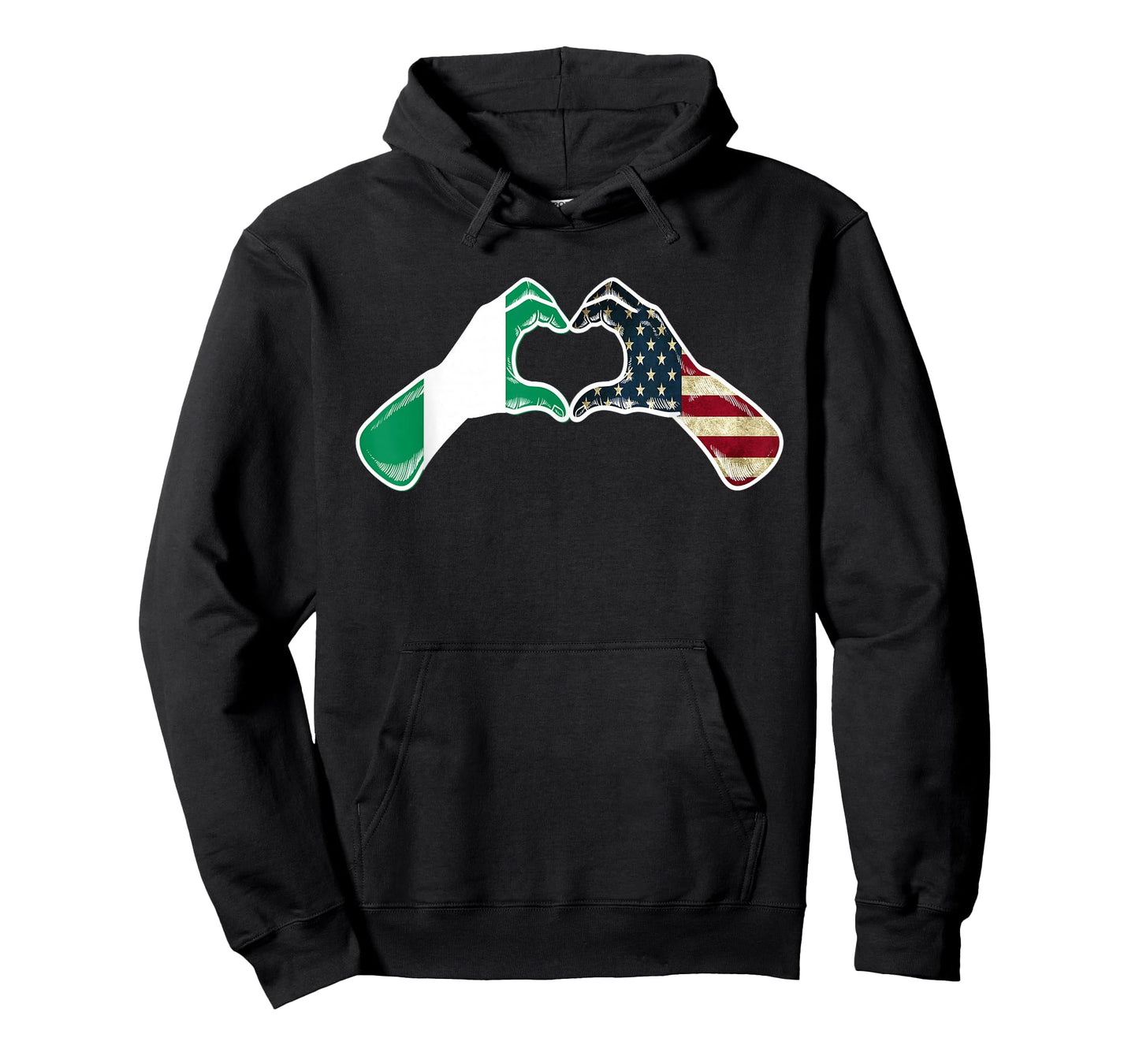 Nigeria American USA Flag - USA Nigerian Heart T-Shirt