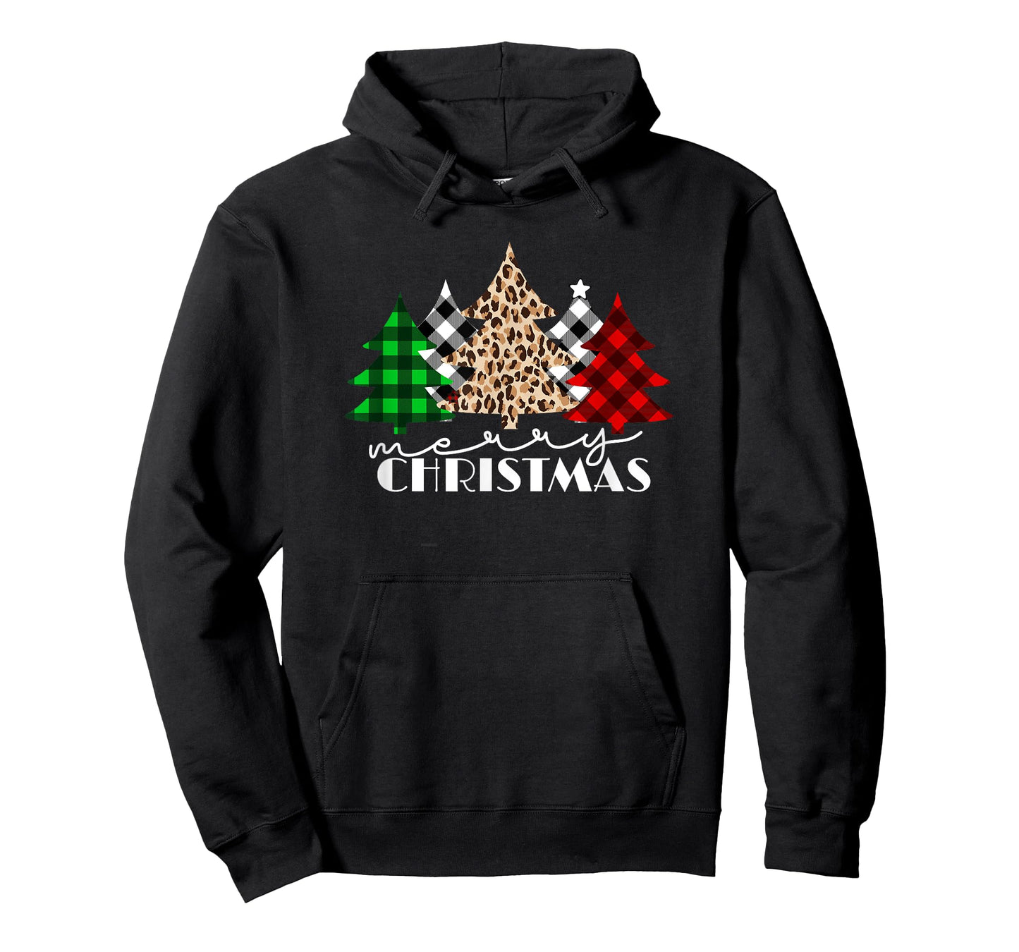 Funny Plaid Christmas Trees Women Men Girl Merry Christmas T-Shirt