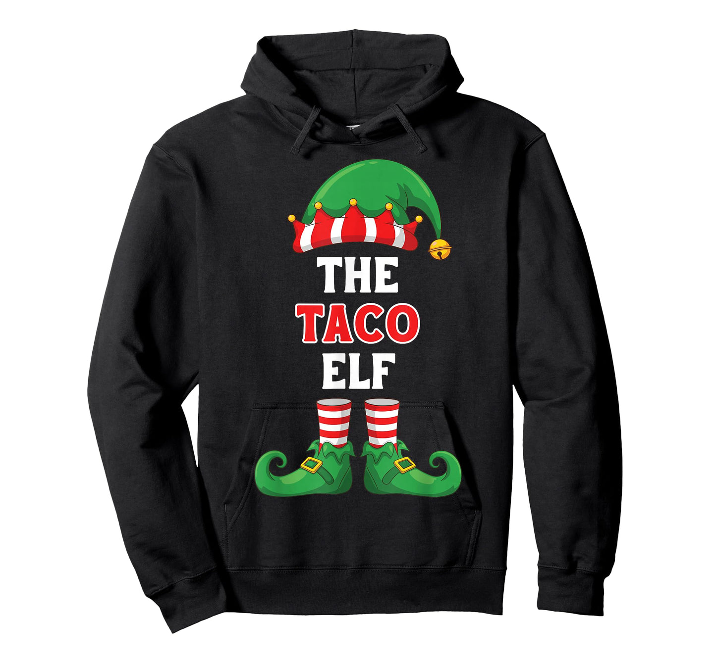 The Taco Elf Shirt Funny Christmas for Taco Lover Foodie Top T-Shirt