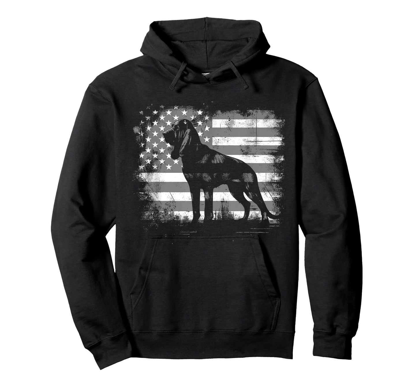 Bloodhound American Flag - Patriotic USA Dog Lover T-Shirt for Men Women Kids