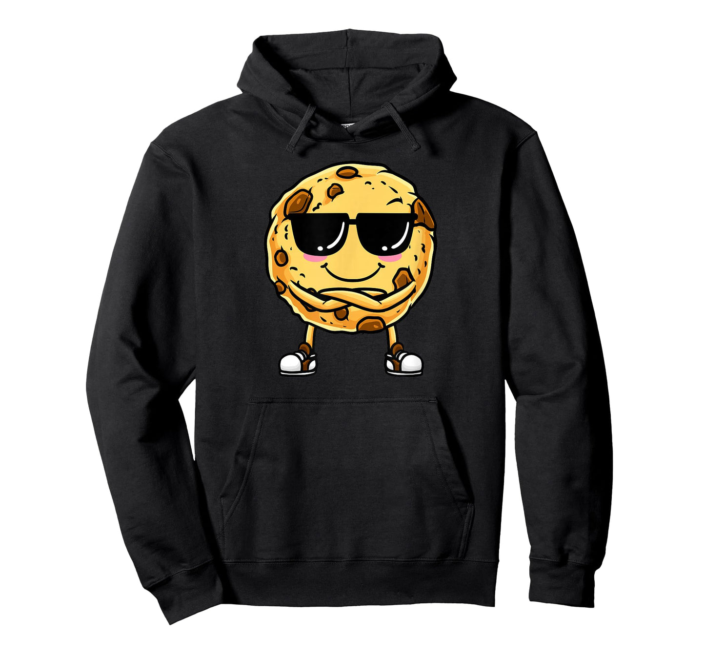 Chocolate Chip Cookie With Sunglasses Design T-Shirt