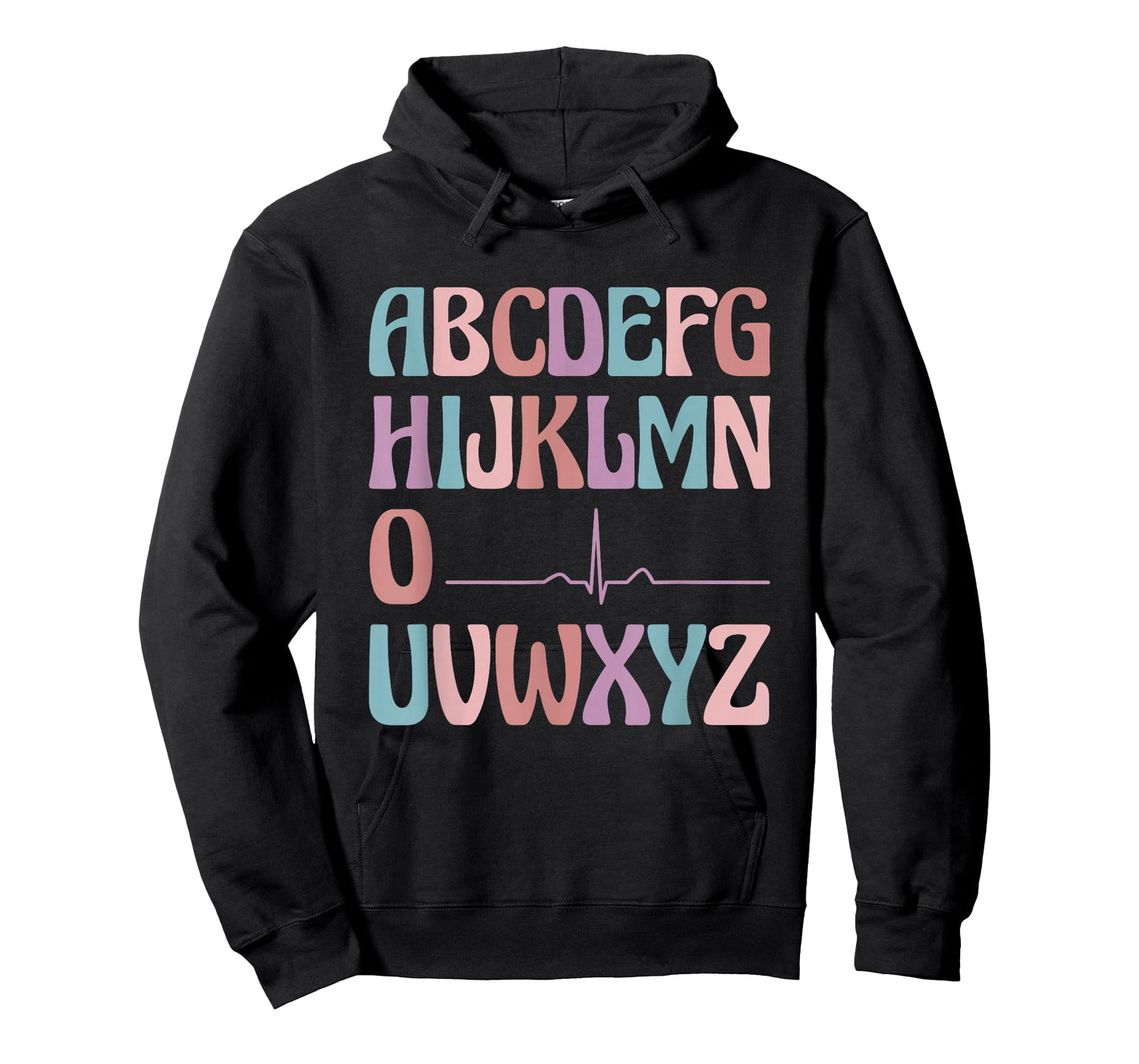 Alphabet Heartbeat Line Nursing Student ABC PQRST Nurse T-Shirt