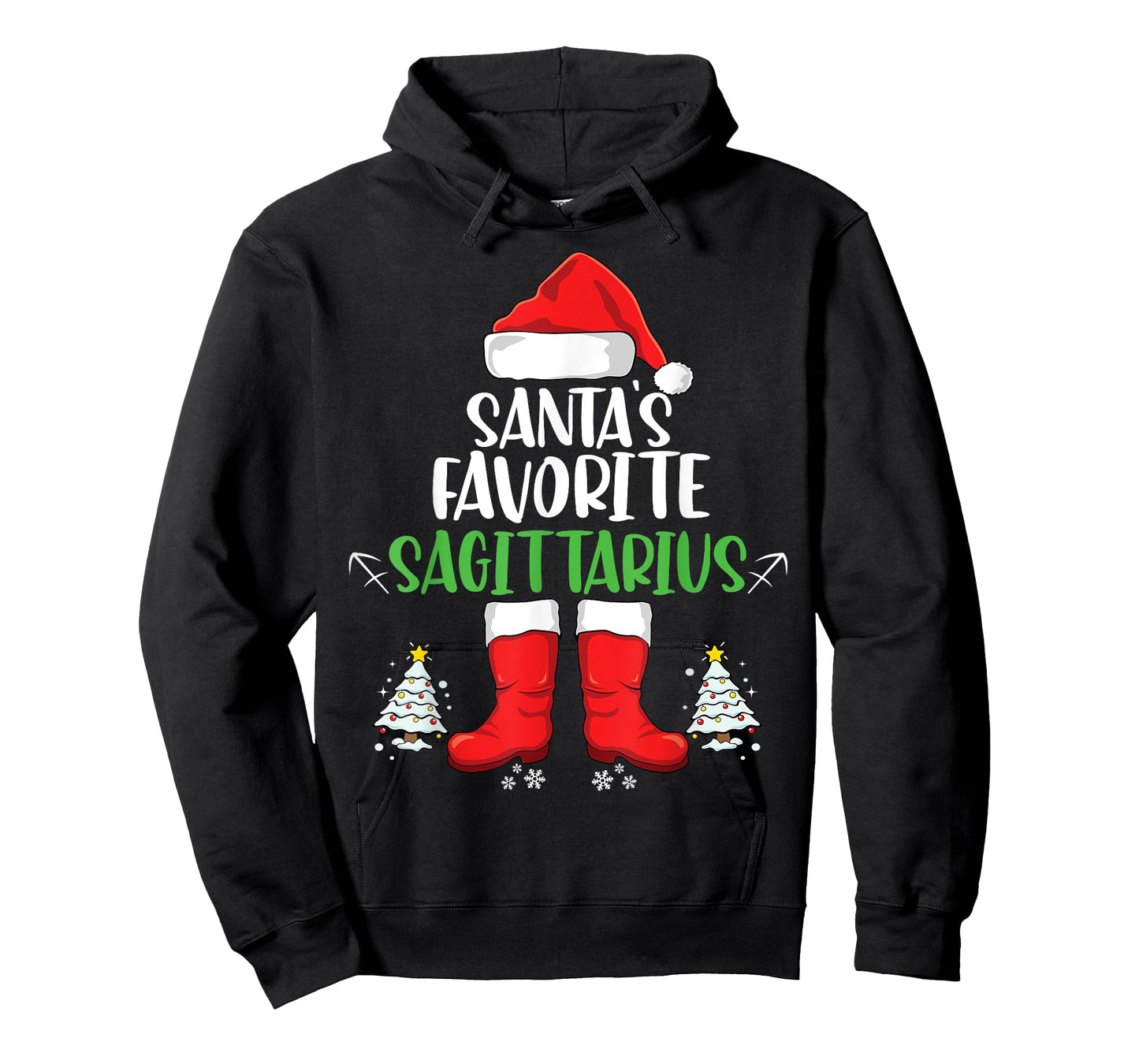Santa Favorite Sagittarius Family Matching Christmas Zodiac T-Shirt