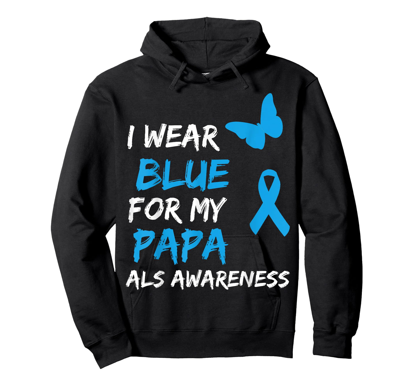 ALS Awareness I Wear Blue For My Papa Ribbon T-Shirt