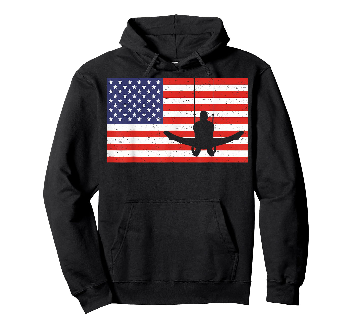 Distressed Gymnastic Rings USA American Flag Vintage Gymnast T-Shirt